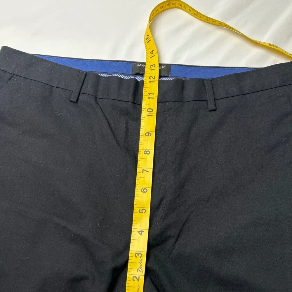 Banana Republic Mens Non Iron Tailored Fit Chino Pants Size 35x32 Black Work